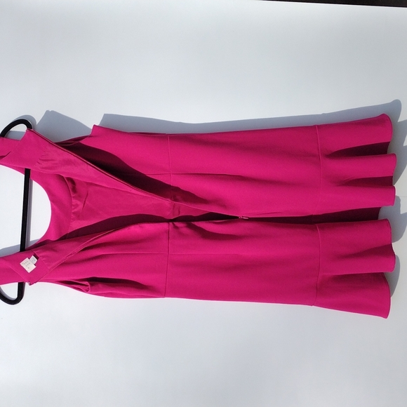 Hot Pink Sleeveless Midi Dress. Size 14 - Picture 8 of 16